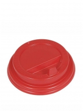 Крышка для бумажных стаканов под горячие напитки, Красная, 90 мм, 100 шт./упак.